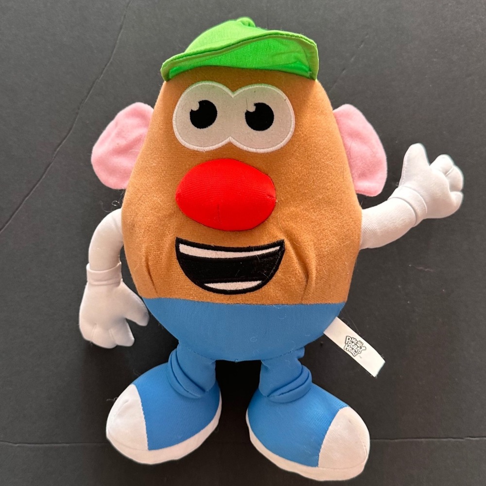 Mr Potato Head Plush Toy Green Hat Blue Pants Stuffed Character Hasbro‎ 9in Soft